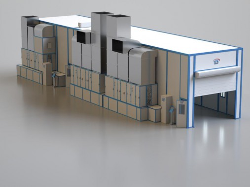 Проходная окрасочная линия для агротехники SPK-24.5.5 Проходная окрасочная линия для агротехники SPK GROUP