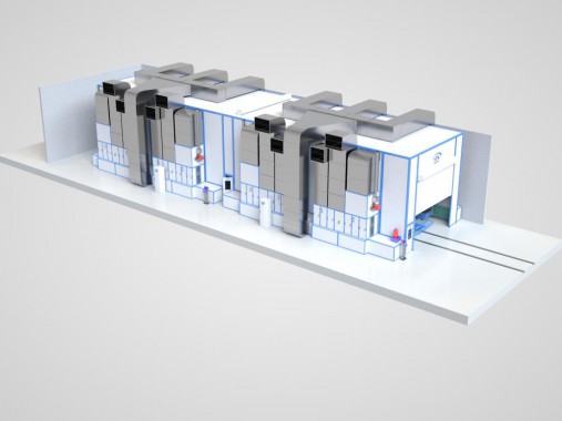 Окрасочно-сушильная камера для деталей карьерной техники SPK-30.7.6 Окрасочно-сушильная камера для деталей карьерной техники SPK GROUP