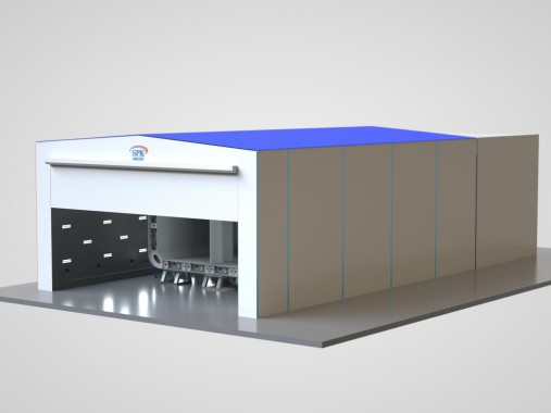 Комплект оборудования SPK для дробеструйной очистки поверхности блоков