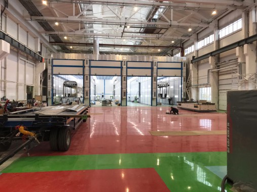 Комплекс подготовки, покраски и сушки для трамвайных вагонов, г. Тверь Изготовление комплекса SPK GROUP для трамвайных вагонов