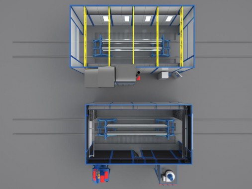 Комплекс подготовки поверхности, окраски и сушки SPK GROUP в проходном исполнении