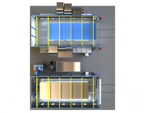 Комплекс подготовки, покраски и сушки для блок-контейнеров SPK-12.5.5 Комплекс подготовки, покраски и сушки для блок-контейнеров SPK GROUP