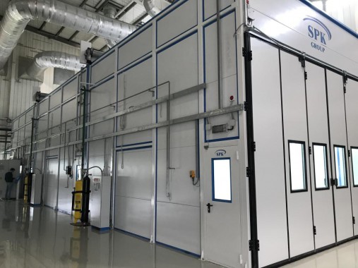 Камера покрасочно-сушильная для деталей самолетов SPK-22.6.5 Окраска комплектующих самолетов в камере SPK GROUP