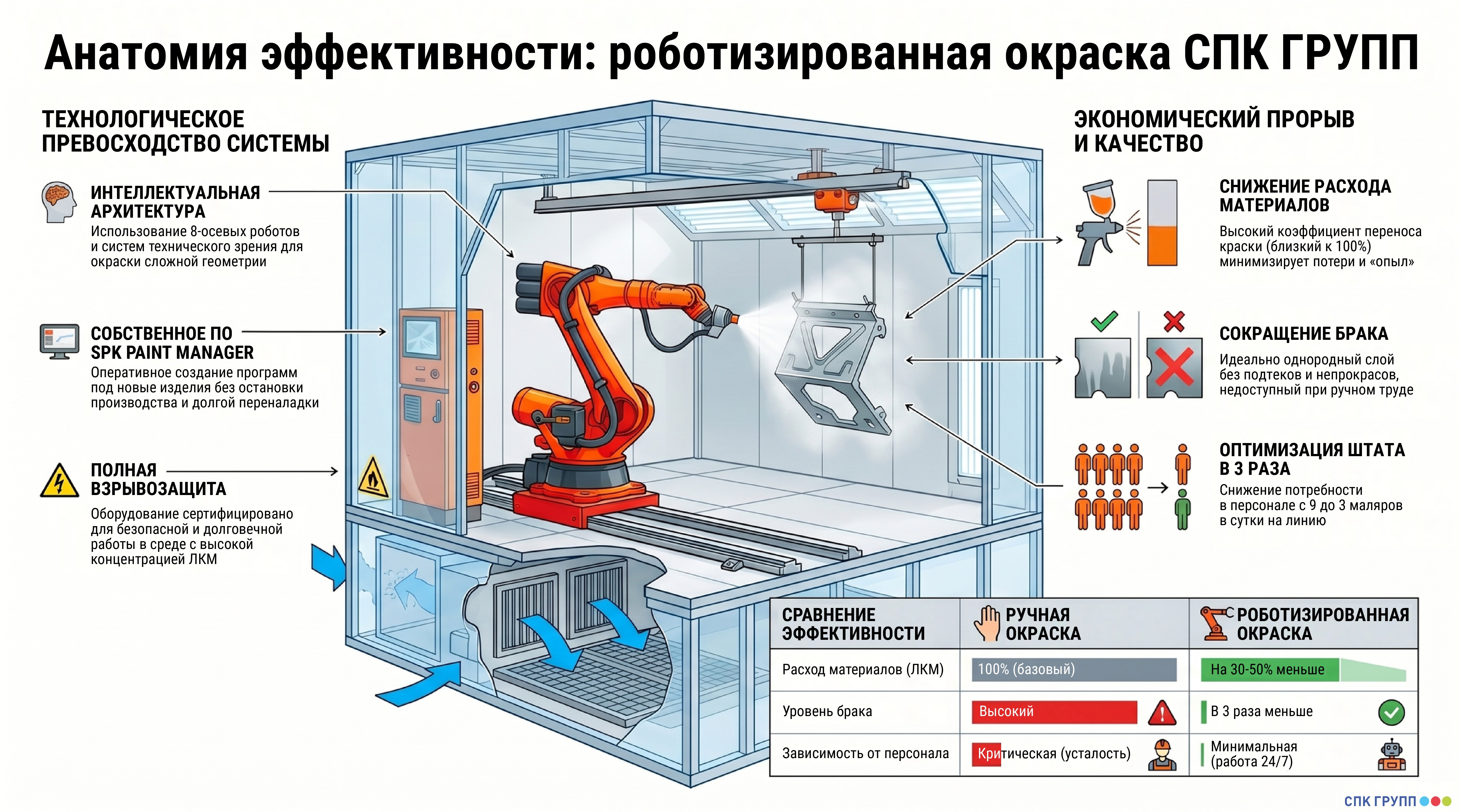 Примущество РО - горизонтальный