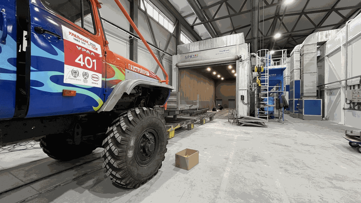 обитаемая дробеструйная камера