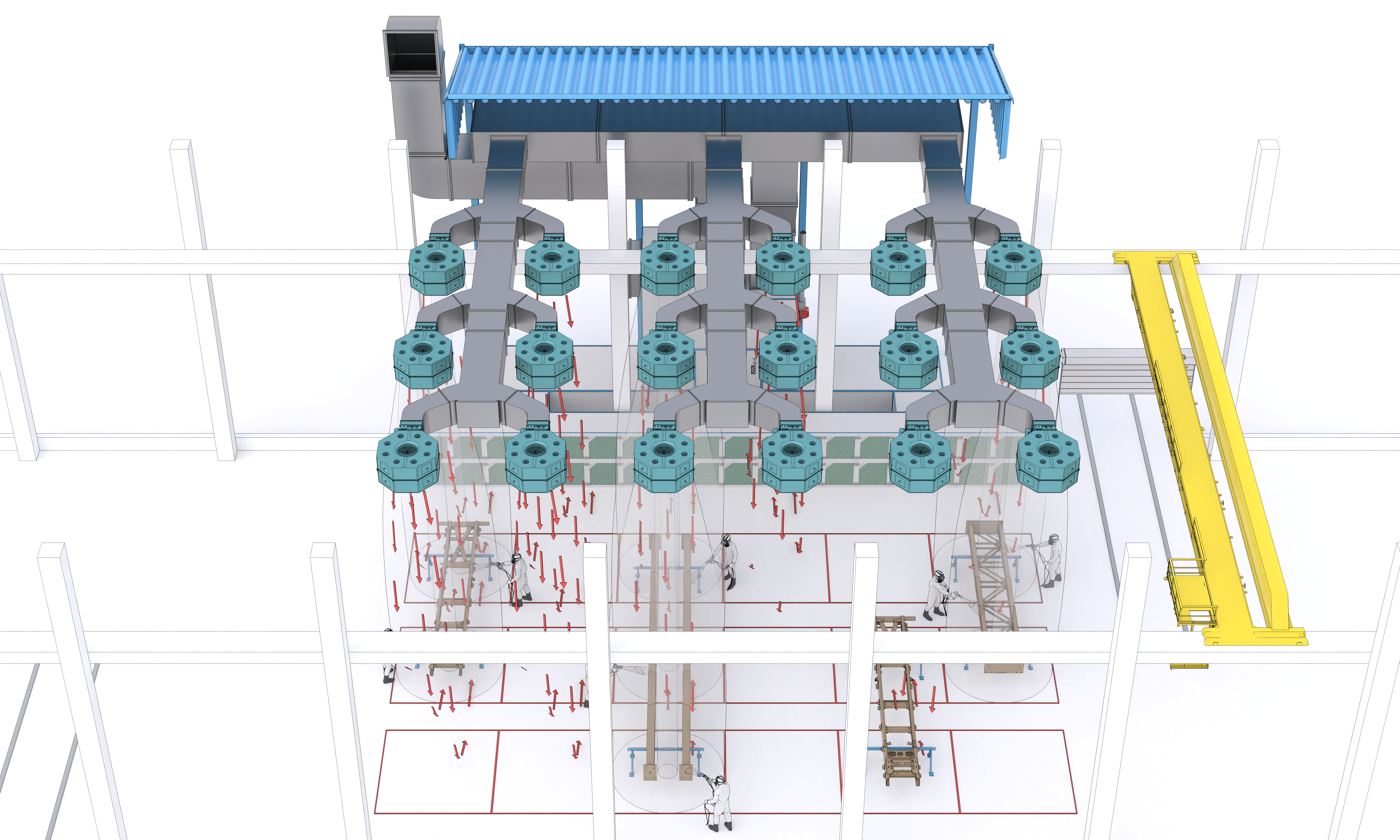 производство зон открытой окраски